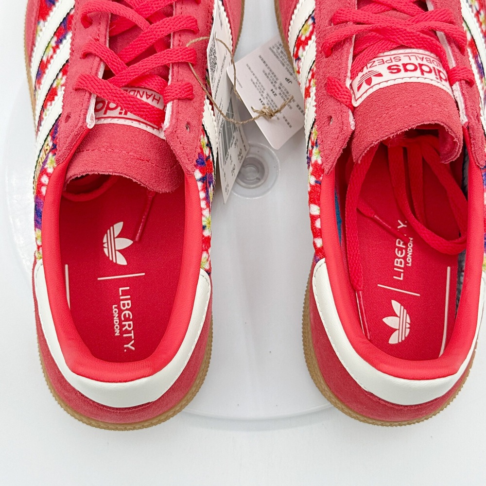 Adidas Handball Spezial X Liberty London Size 7 GS Red/White Floral JR3883, NEW - Picture 9 of 10